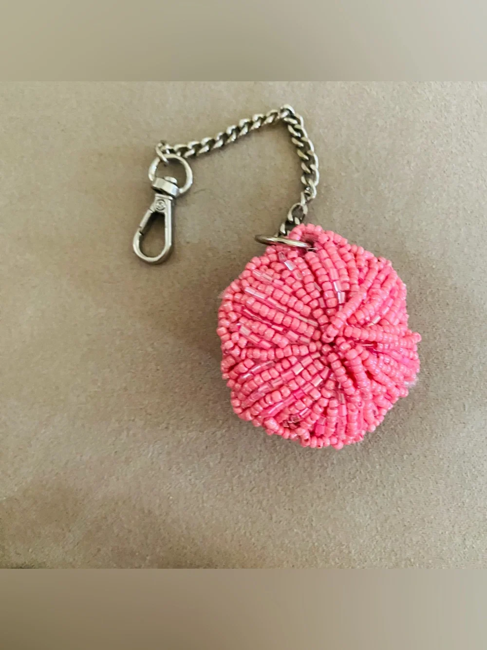 Handmade Beaded Bag Charm & Keychain Set -5 total